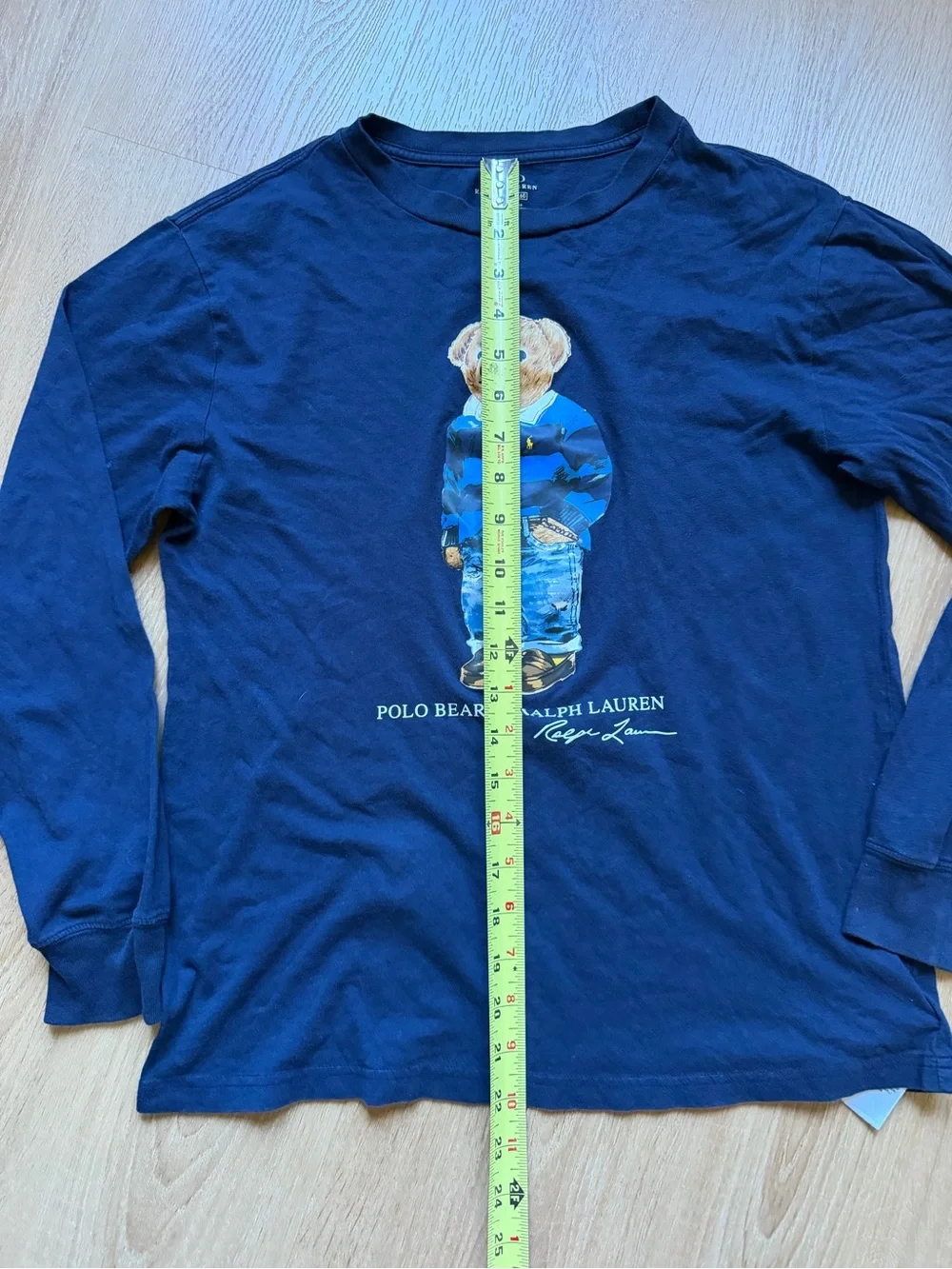 Ralph Lauren Navy Polo Bear Long Sleeve Tee